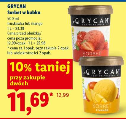 Grycan Sorbet w kubku