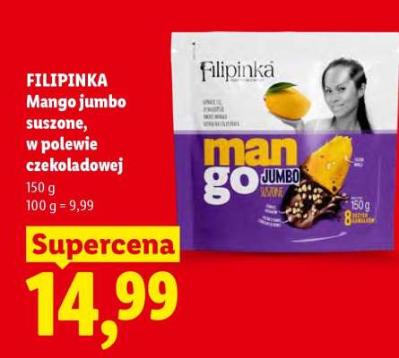 FILIPINKA Mango jumbo suszone, w polewie czekoladowej