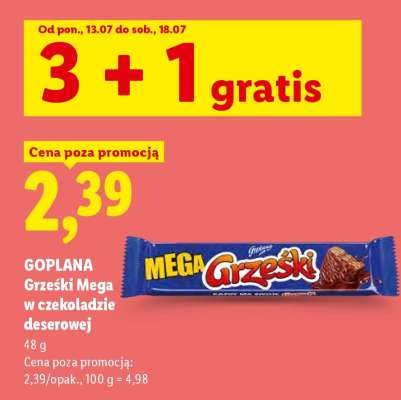 GOPLANA Grześki Mega w czekoladzie deserowej