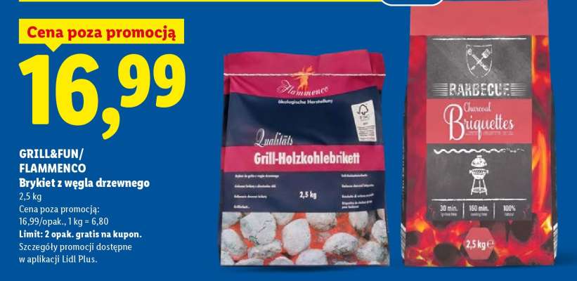 GRILL&FUN/FLAMMENCO Brykiet z węgla drzewnego