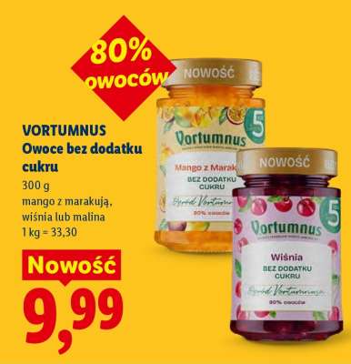 VORTUMNUS Owoce bez dodatku cukru