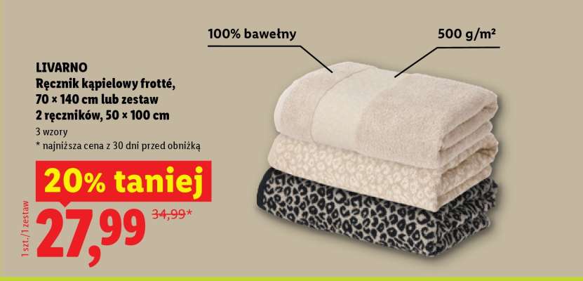 LIVARNO Ręcznik kąpielowy frotte