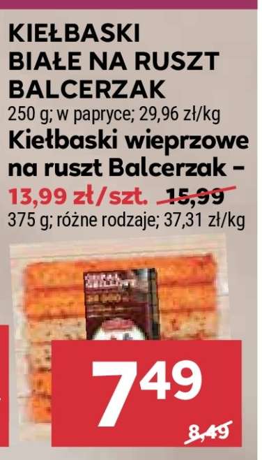 Kiełbaski białe na ruszt Balcerzak