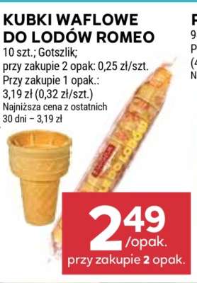 Kubki waflowe do lodów Romeo