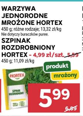 Szpinak rozdrobniony Hortex