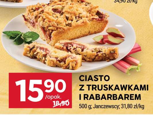 Ciasto z truskawkami i rabarbarem
