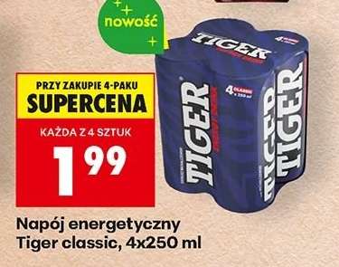 Napój energetyczny Tiger classic, 4x250 ml