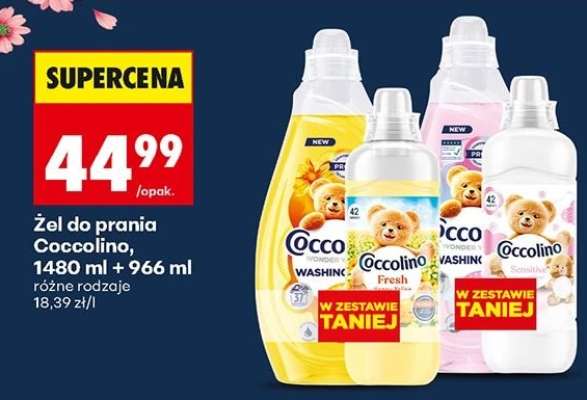 Żel do prania Coccolino, 1480 ml + 966 ml