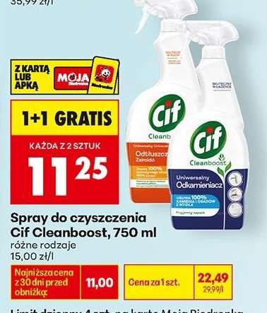 Spray do czyszczenia Cif Cleanboost 750 ml