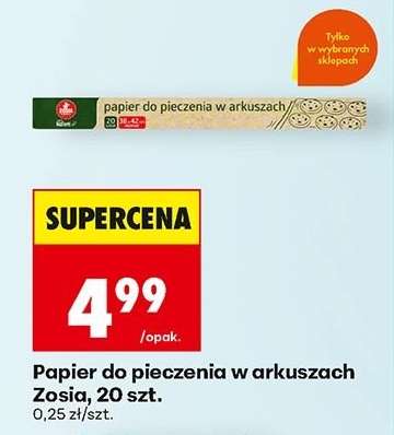 Papier do pieczenia w arkuszach Zosia, 20 szt.