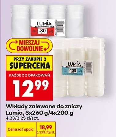 Wkłady zalewane do zniczy Lumia, 3x260 g/4x200 g