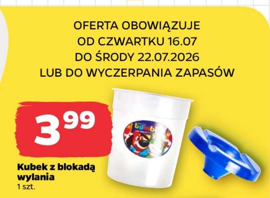 Kubek z blokadą wylania