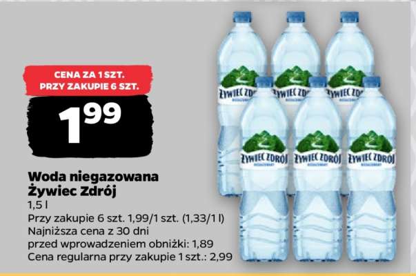 Woda niegazowana Żywiec Zdrój