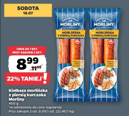 Kiełbasa morlińska z piersią kurczaka Morliny