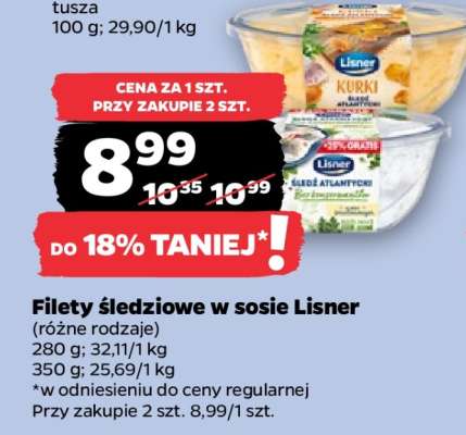 Filety śledziowe w sosie Lisner