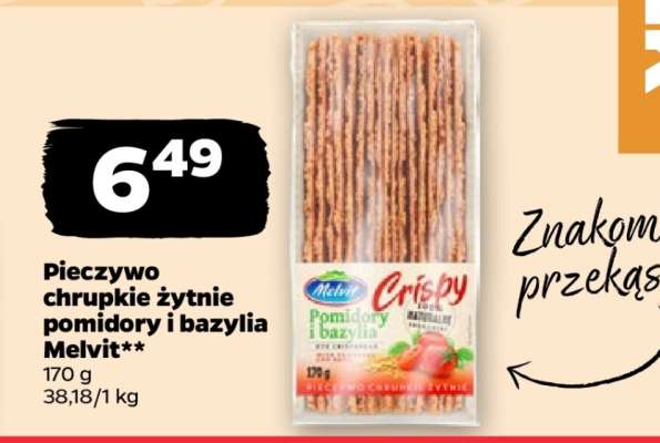 Pieczywo chrupkie żytnie pomidory i bazylia Melvit