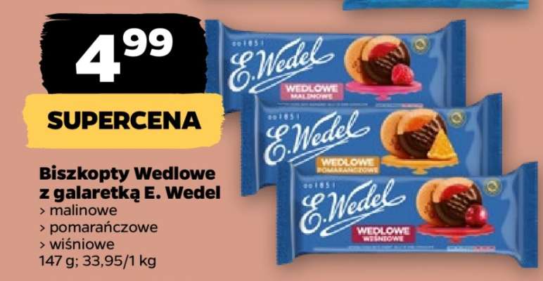 Biszkopty Wedlowe z galaretką E. Wedel