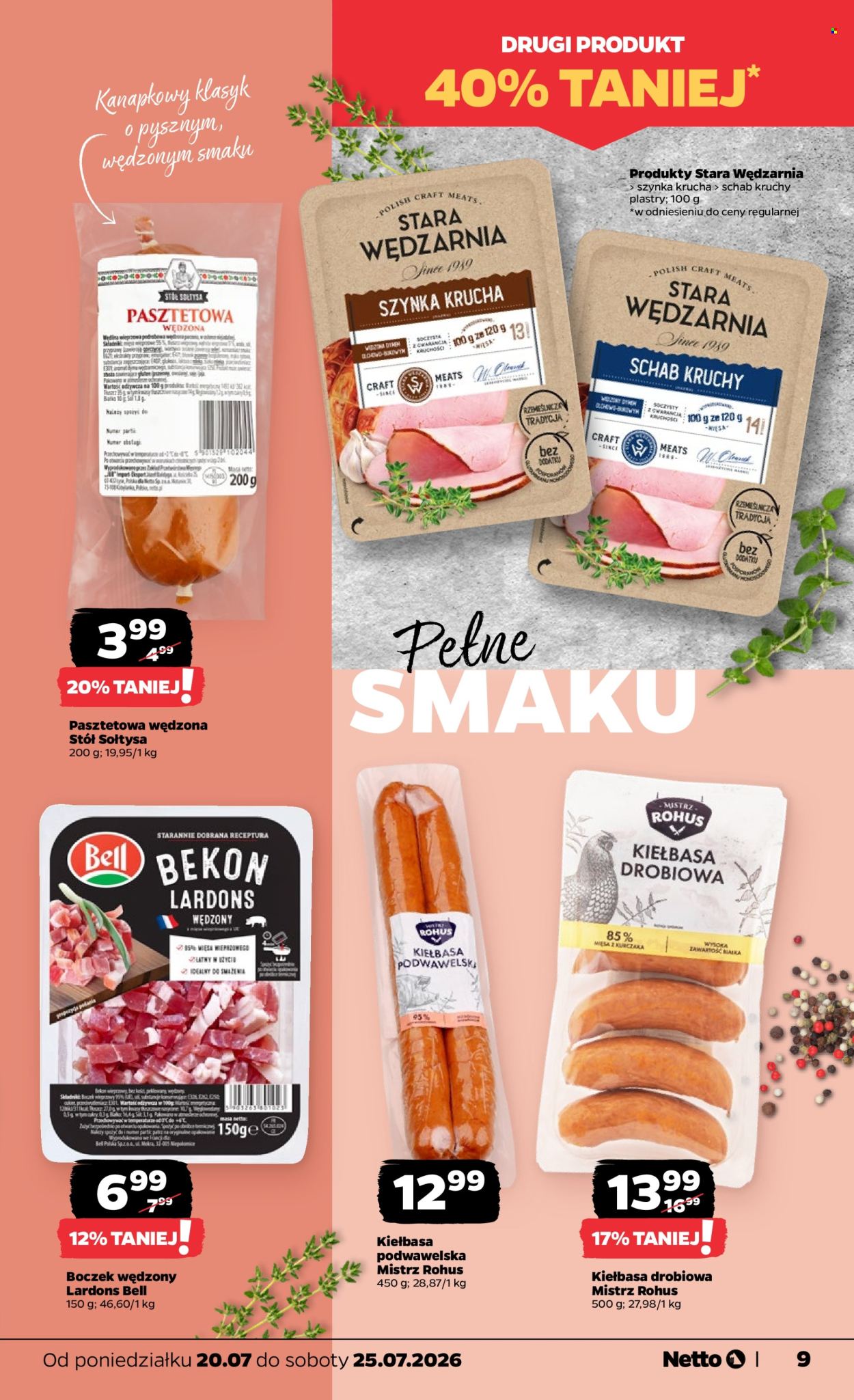 Leták Netto - 20.7.2026 - 25.7.2026. Strana 9