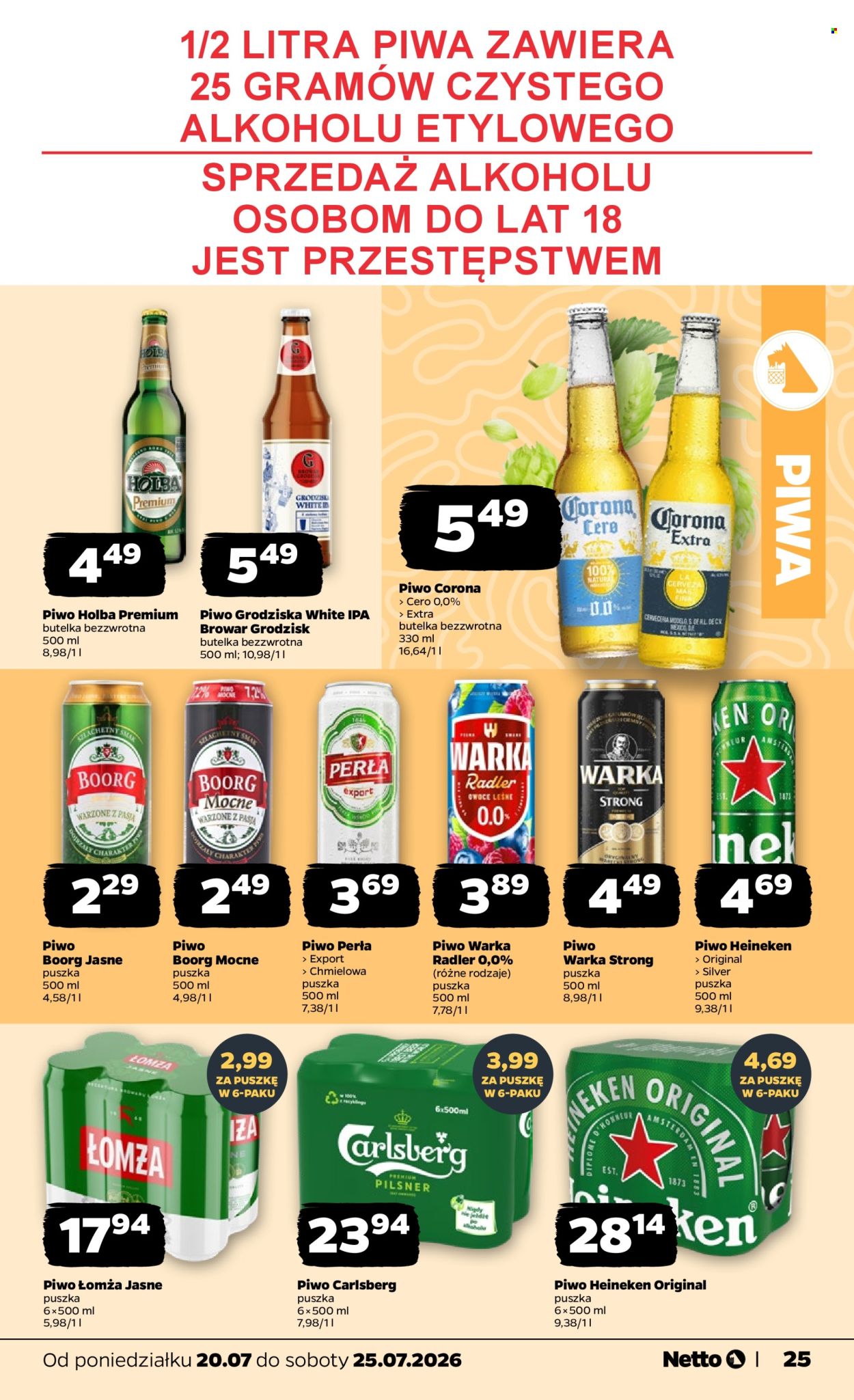 Leták Netto - 20.7.2026 - 25.7.2026. Strana 25
