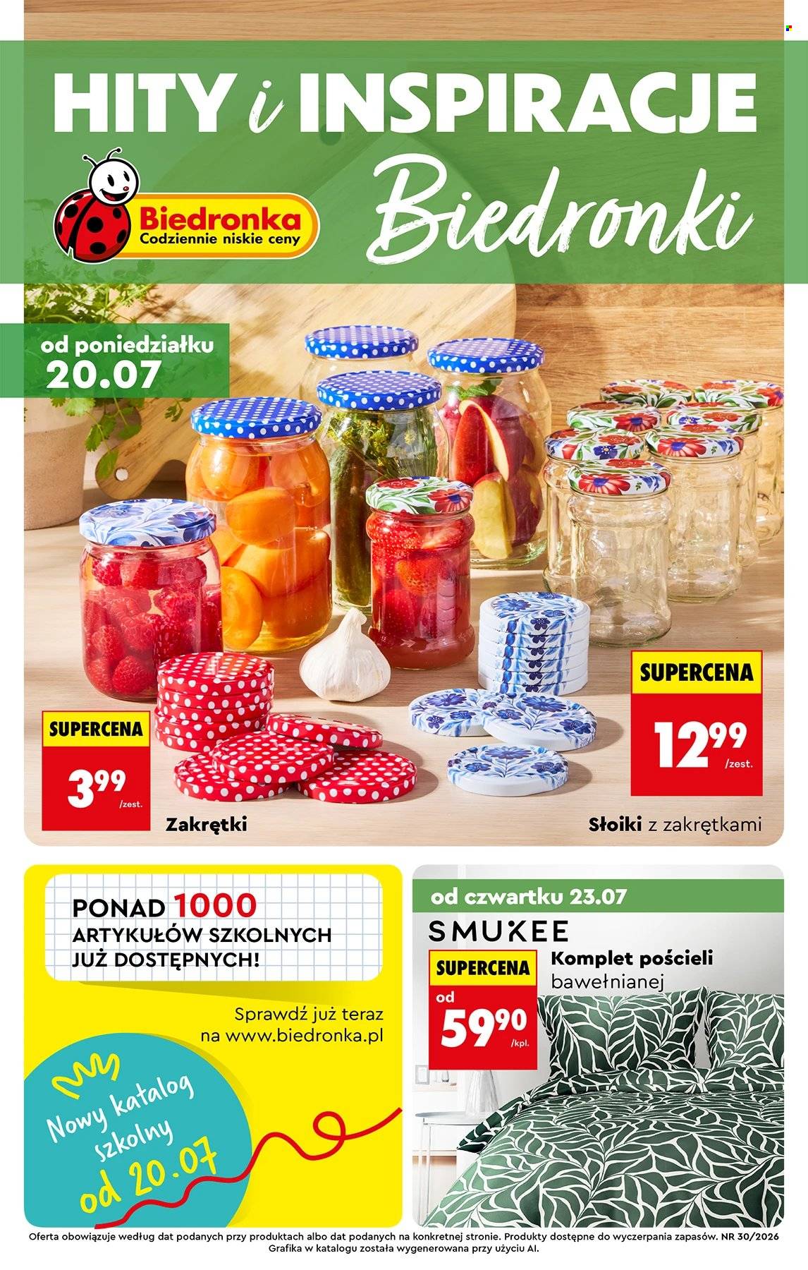 Leták Biedronka - 20.7.2026 - 5.8.2026. Strana 1