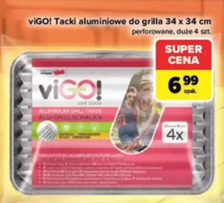 viGO! Tacki aluminiowe do grilla 34 x 34 cm