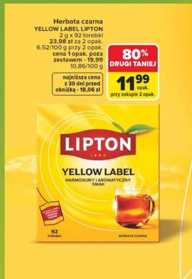 Herbata czarna Yellow Label Lipton