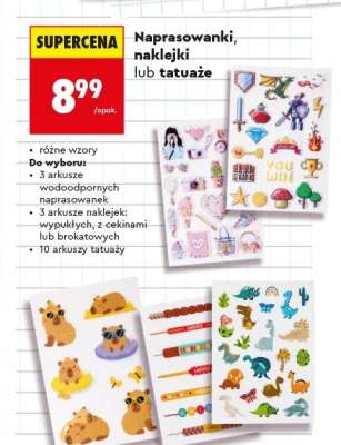 Naprasowanki, naklejki lub tatuaże