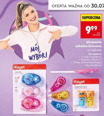 Akcesoria szkolno-biurowe w taśmie