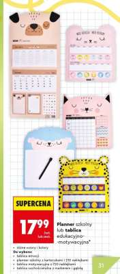 Planner szkolny lub tablica edukacyjno-motywacyjna