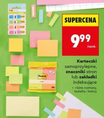 Karteczki samoprzylepne, znaczniki stron lub zakładki indeksujące