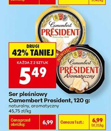 Ser pleśniowy Camembert President, 120 g