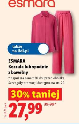 ESMARA Koszula lub spodnie z bawełny