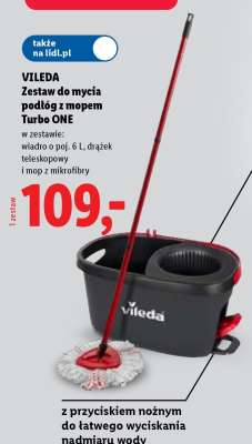 VILEDA Zestaw do mycia podłóg z mopem Turbo ONE