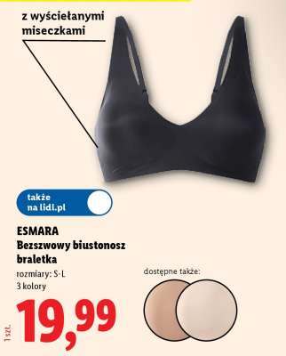 ESMARA Bezszwowy biustonosz braletka