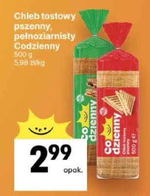 Chleb tostowy pszenny, pełnoziarnisty Codzienny