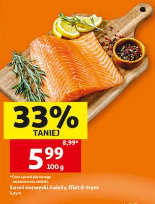 Łosoś norweski świeży, filet d-trym luzem