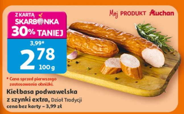 Kiełbasa podwawelska z szynki extra