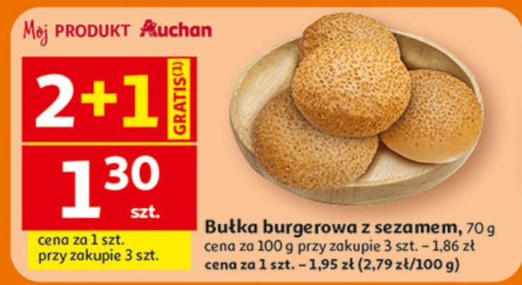 Bułka burgerowa z sezamem