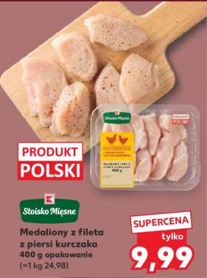 Medaliony z fileta z piersi kurczaka 400 g opakowanie