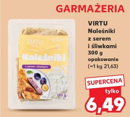 VIRTU Naleśniki z serem i śliwkami 300 g opakowanie