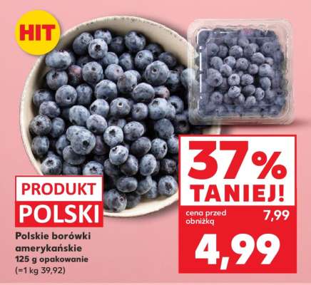 Polskie borówki amerykańskie 125 g opakowanie