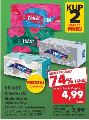 VELVET Chusteczki higieniczne