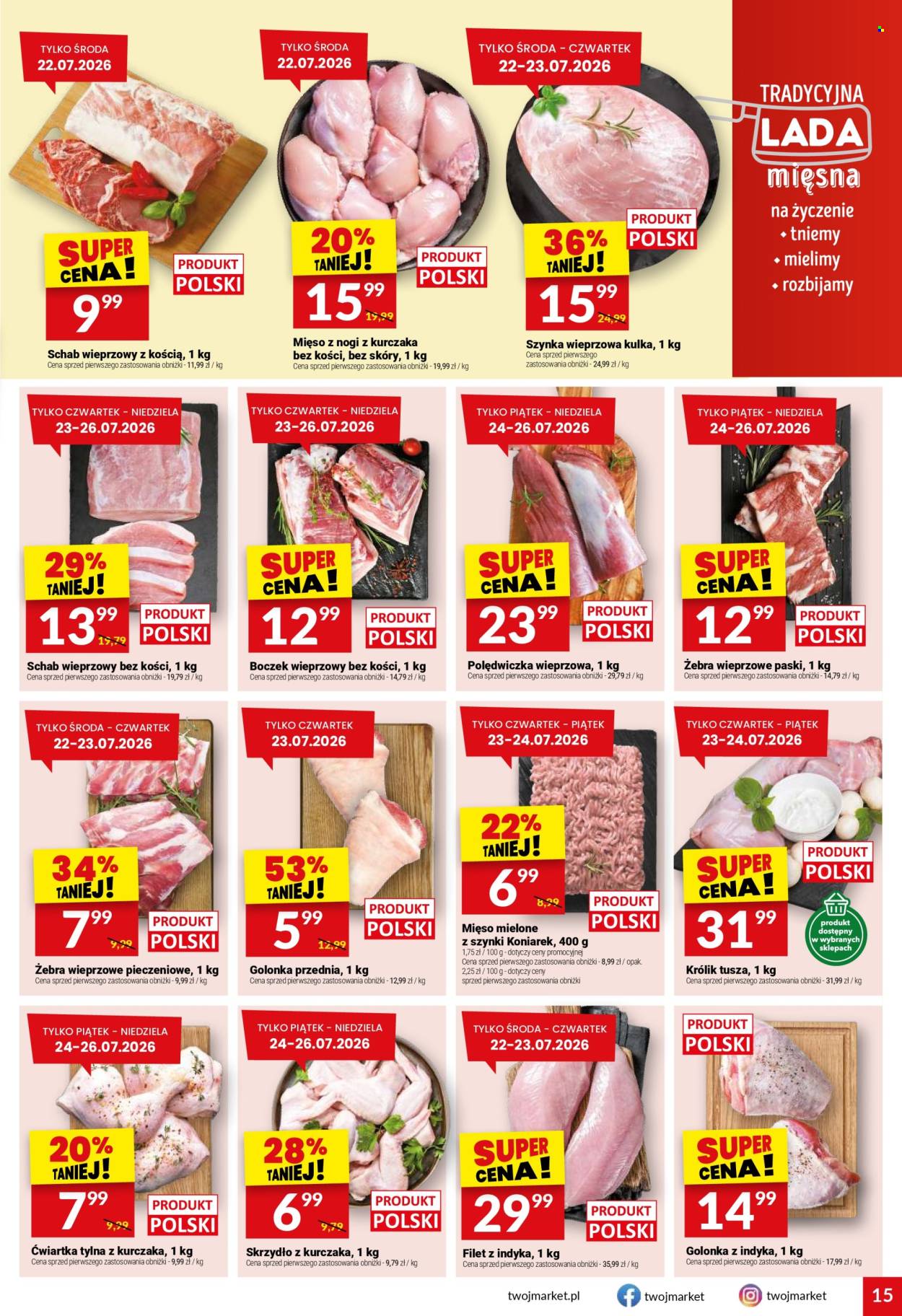 Leták Twój Market - 22.7.2026 - 28.7.2026. Strana 15