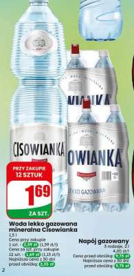 Woda lekko gazowana mineralna Cisowianka