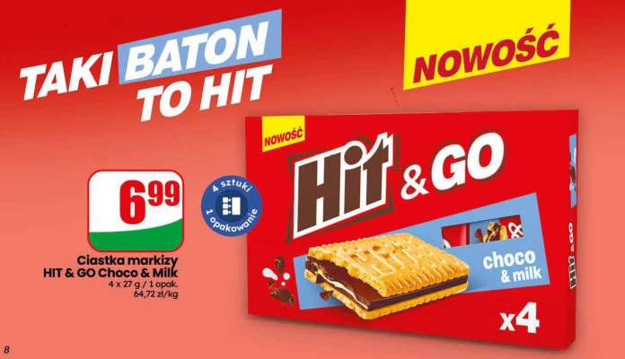 Ciastka markizy HIT & GO Choco & Milk