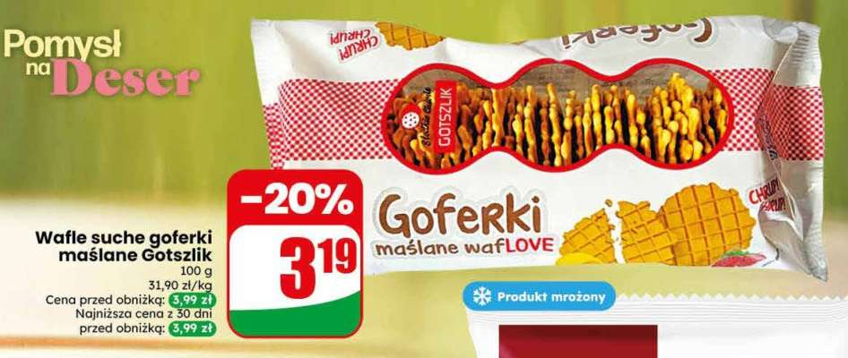 Wafle suche goferki maślane Gotszlik