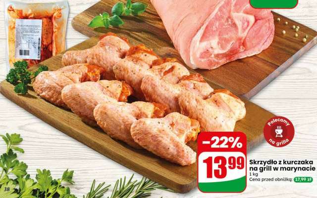 Skrzydło z kurczaka na grill w marynacie