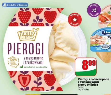 Pierogi z mascarpone i truskawkami Nowy Wiśnicz