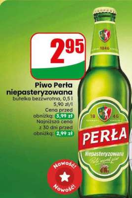 Piwo Perła niepasteryzowana