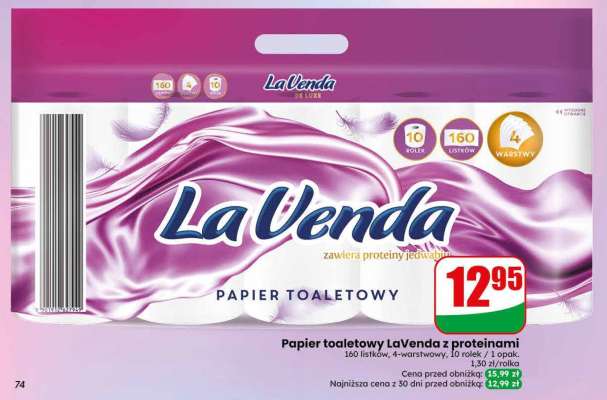 Papier toaletowy LaVenda z proteinami